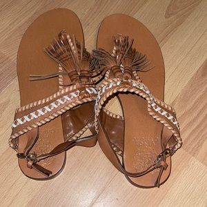 Fringed sandals